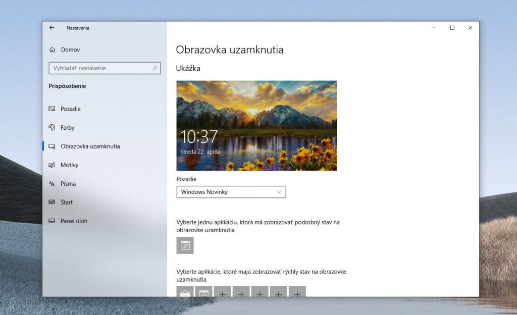 pozadia z obrazovky uzamknutia
