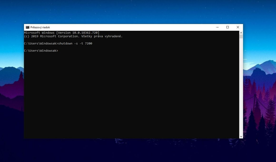 naplanovat vypnutie pocitaca