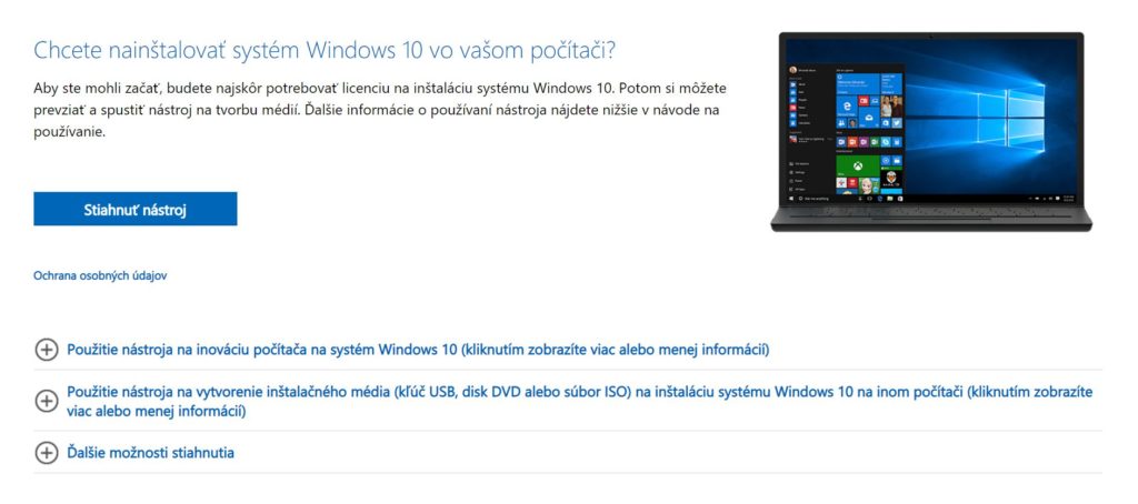 Ako stiahnuť Windows 10 zadarmo